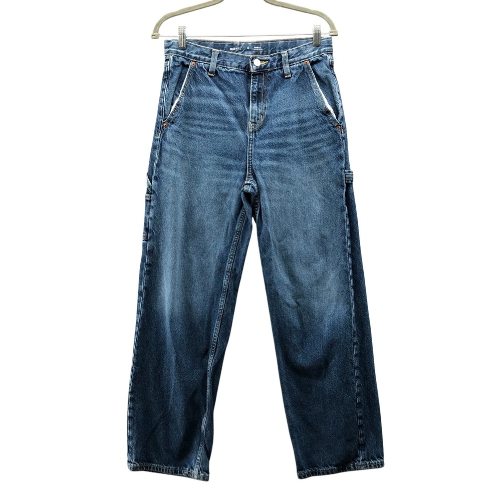 Old Navy Baggy Carpenter Jeans Boys 16 Blue Unisex Kids Relaxed‎ Loose Y2K